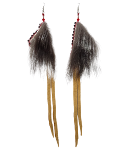 Red Seal Silver Fox Geometric Earrings_Taalrumiq_Christina King_02