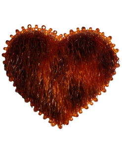 Épinglette cœur de solidarité en peau de phoque #28