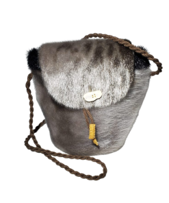 (Sold)Ring Seal Skin And Moosehide Bottom Purse