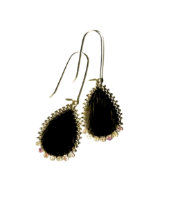 Boucles d’oreilles gouttes en peau de phoque