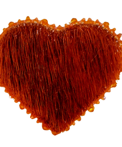 Orange Sealskin Solidarity Heart Pins