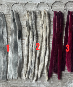 Alternative view of Medium Hoop Earrings with Attached Long Sealskin