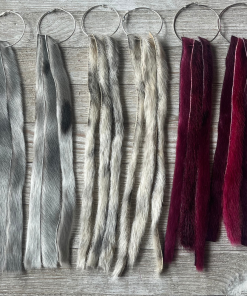Medium Hoop Earrings with Attached Long Sealskin