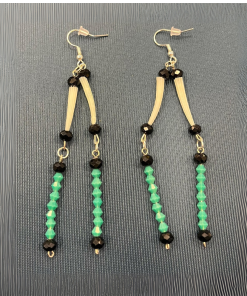 2-Tier Glass Beads Earrings
