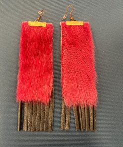 Alternative view of Sealskin and Leather Earrings
