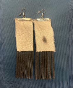 Sealskin and Leather Earrings