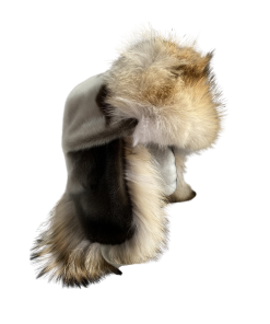 Sealskin/Wolf Trappers Hat (Made to Order)