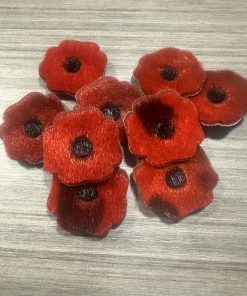 Harp Seal Skin Poppy Pin