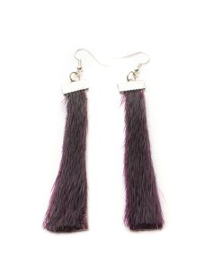 Seal skin Earrings _CherylFennel_Snowfly_ Deep Purple _01