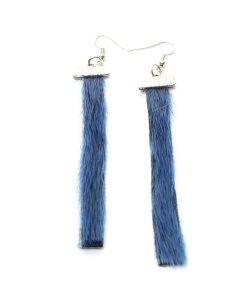 Seal skin Earrings _CherylFennel_Snowfly_ Ice Blue _3.5inch_02