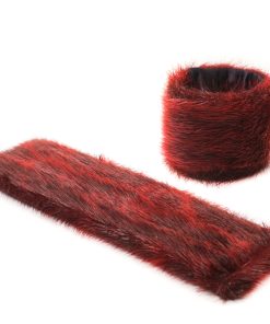 Seal skin Snap Bracelet _Cheryl Fennel_Snowfly_ Deep Red _01