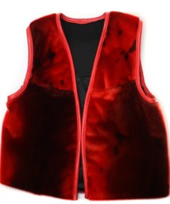 Seal skin Vest _Cheryl Fennel_Snowfly_ Red _01
