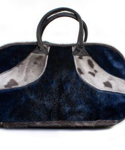 Alternative view of Blue Seal Bag with Seal Designs And Black Bison Handles