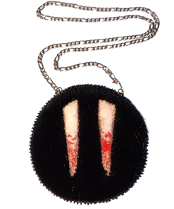 Sealskin Walrus Tusk Medallion - Black