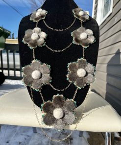 Alternative view of Emerald Garden Sealskin Necklace