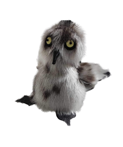 Sealskin Ookpik Owl Hanging Ornament-2