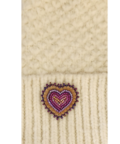 Alternative view of Fox Pom Toque with Sealskin Adornment