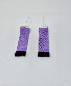Alternative view of Natural Sealskin and Salmon Fish Skin Earrings