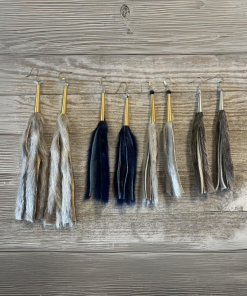 Seal Fur Fringe Earrings
