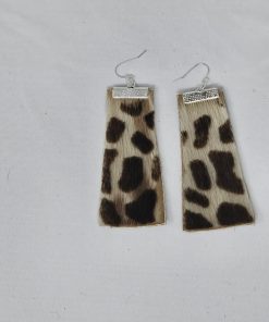 Alternative view of Spotted Sealskin Earrings