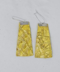 Yellow Fish Skin Earrings