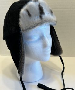 Alternative view of Moosehide Trapper Hat with Sealskin