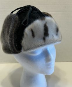 Moosehide Trapper Hat with Sealskin