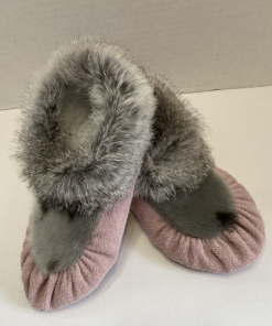 Ladies Sealskin And Moosehide Slippers (Made to Order)