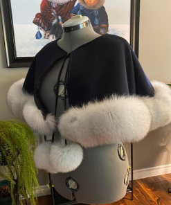 Melton Capes Trim with Fox Fur (Made to Order)