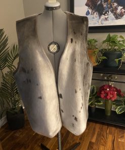 Alternative view of Mens Sealskin Vest with Leather Back  (Made to Order)