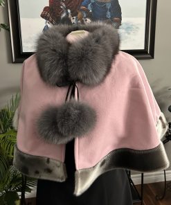 Melton Cape with Sealskin Bottom Trim (Made to Order)
