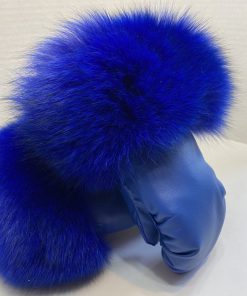 Blue Leather Curved Mitts (Made to Order)