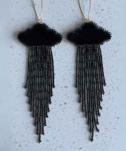 Goth Dreams: Black Sealskin Earrings